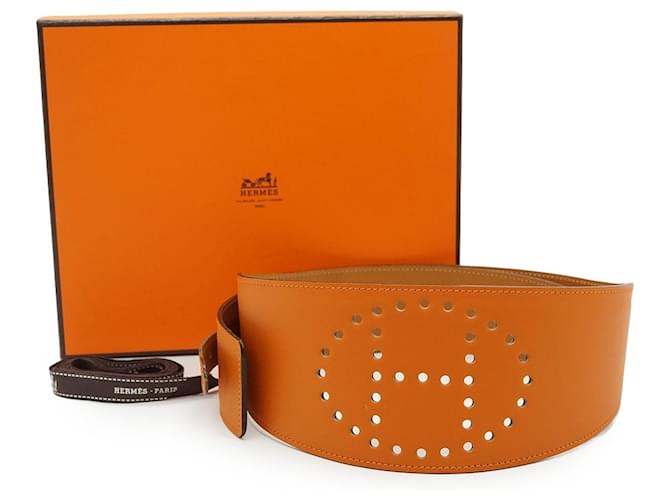 Hermès Hermes Ledergürtel Evelyne Orange - Ansicht 2
