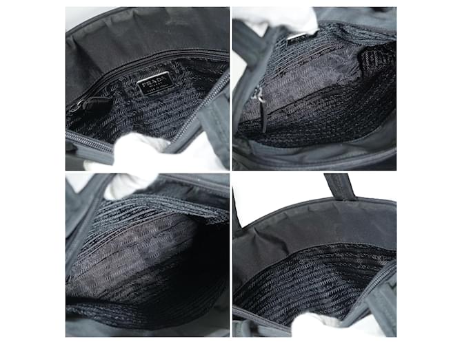 Tote Borsa in tessuto Prada Tessuto Nero - vista 5