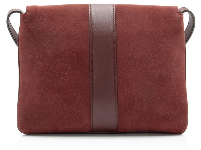 Borsa a Spalla Gucci Suede Arli Medium Rosso - vista 3
