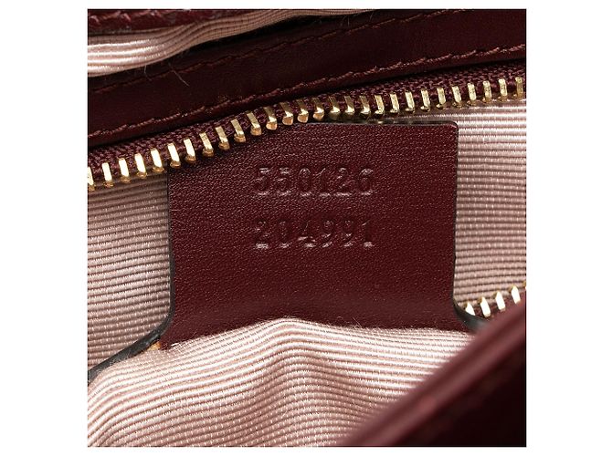 Borsa a Spalla Gucci Suede Arli Medium Rosso - vista 6