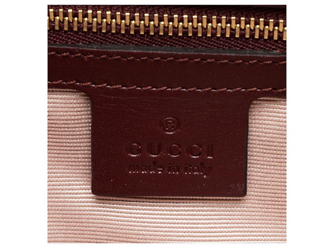 Borsa a Spalla Gucci Suede Arli Medium Rosso - vista 8