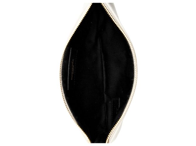 Saint Laurent Jamie 4.3 Pochon Schultertasche aus Lammleder Größe Medium Weiß - Ansicht 8