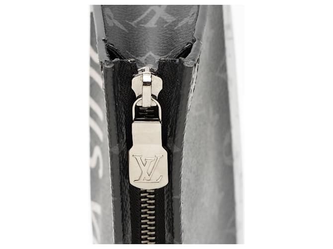 Pochette Louis Vuitton Monogram Eclipse Split Voyage MM Nero - vista 8