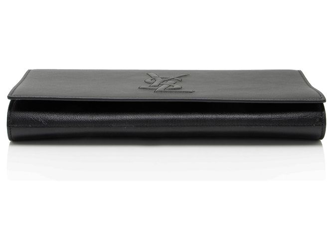 Clutch Belle de Jour in pelle di vitello Saint Laurent Nero - vista 4