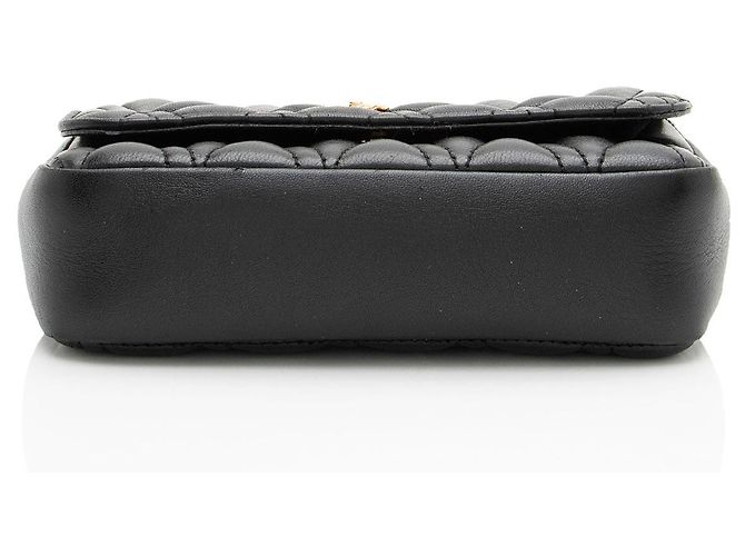 Mini borsa Virtus in pelle di vitello Versace Nero - vista 4