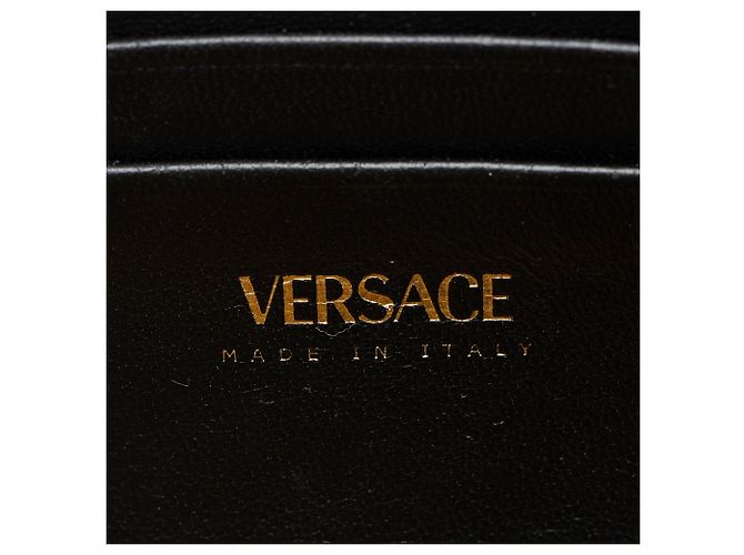 Mini borsa Virtus in pelle di vitello Versace Nero - vista 7