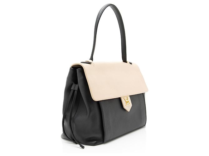 Borsa Louis Vuitton in pelle di vitello Lockme MM Marrone Beige - vista 2