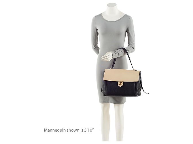 Borsa Louis Vuitton in pelle di vitello Lockme MM Marrone Beige - vista 5