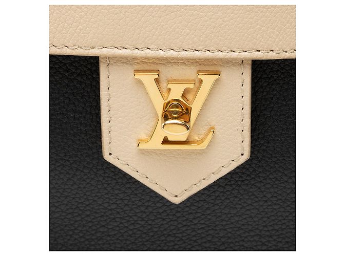 Borsa Louis Vuitton in pelle di vitello Lockme MM Marrone Beige - vista 9