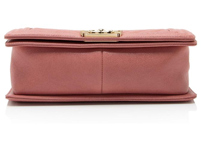 Borsa Chanel Boy Chevron Caviar Leather Old Medium Rosa - vista 4