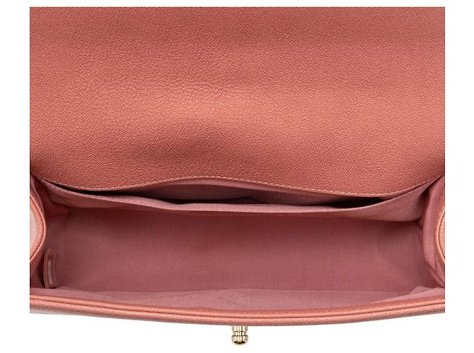 Borsa Chanel Boy Chevron Caviar Leather Old Medium Rosa - vista 7