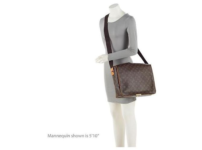 Louis Vuitton Vintage Monogram Canvas Abbesses Messenger Marron - vue 5