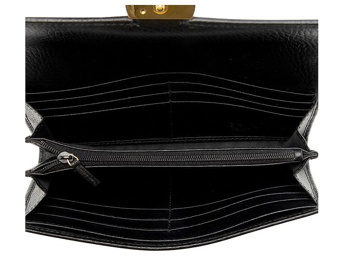 Portafoglio Continental in pelle con Interlocking G Gucci Nero - vista 5