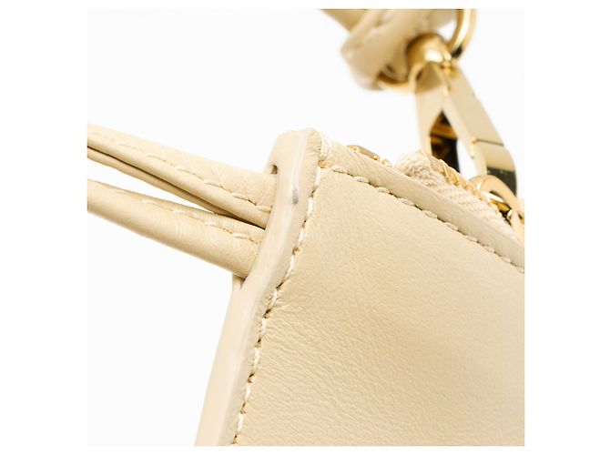 Pochette in pelle di vitello Bottega Veneta Marrone Beige - vista 8