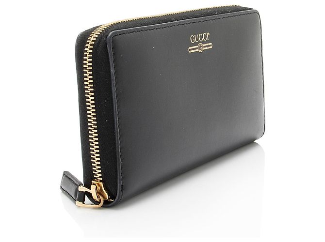 Portafoglio in pelle con logo e chiusura a zip Gucci Nero - vista 2