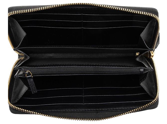 Portafoglio in pelle con logo e chiusura a zip Gucci Nero - vista 5