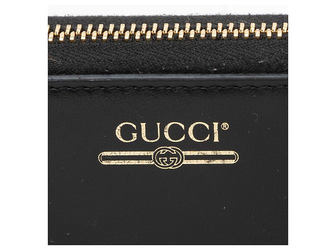 Portafoglio in pelle con logo e chiusura a zip Gucci Nero - vista 7