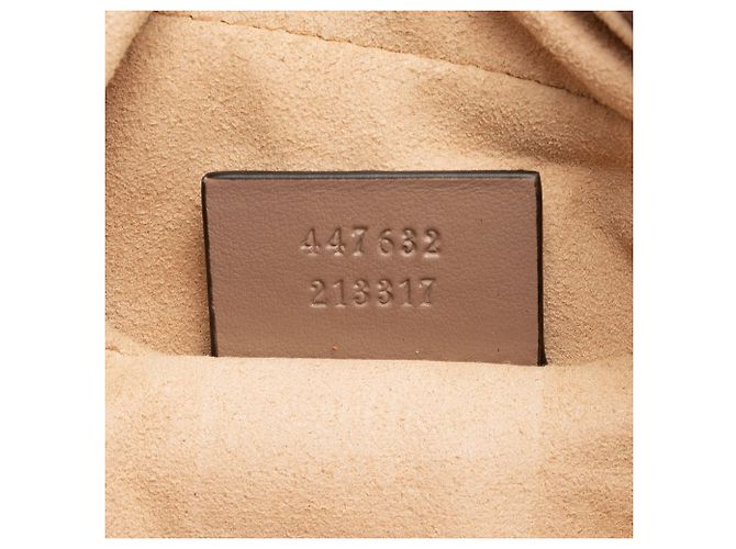 Borsa a tracolla piccola Gucci Matelasse Leather GG Marmont Marrone Beige - vista 6