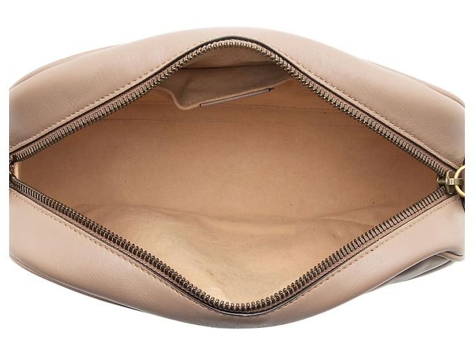 Borsa a tracolla piccola Gucci Matelasse Leather GG Marmont Marrone Beige - vista 7