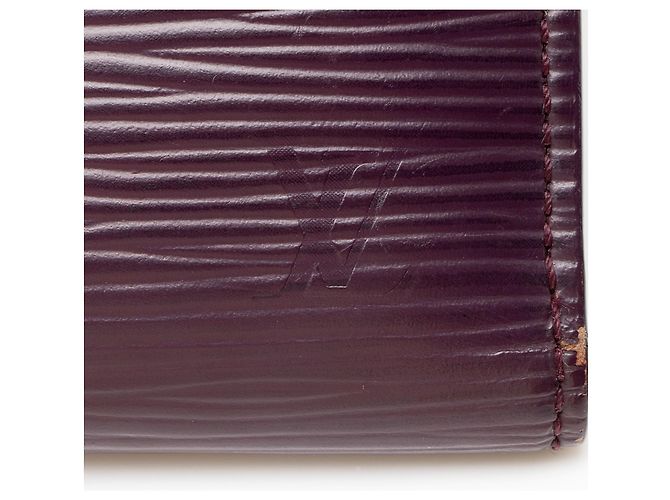 Portafoglio Eugenie in pelle Epi di Louis Vuitton Porpora - vista 7