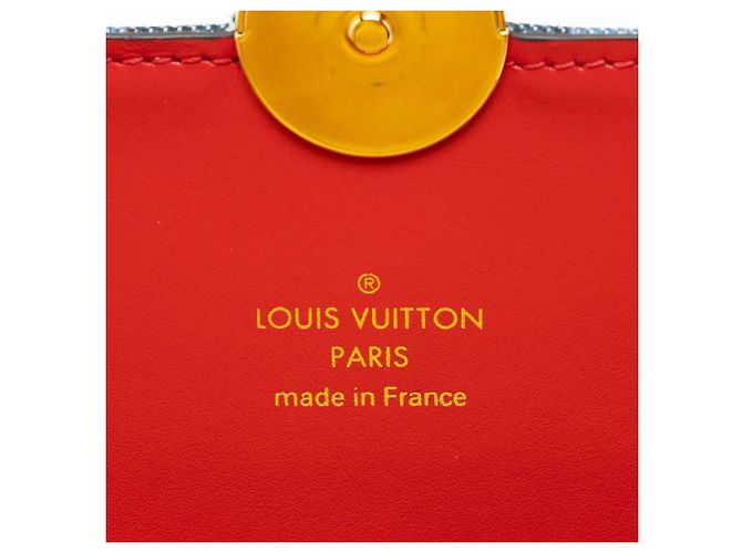 Portafoglio con catena Louis Vuitton Limited Edition Denim Patchwork Flore Blu - vista 8
