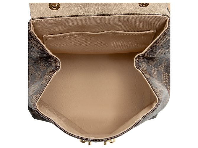 Zaino Louis Vuitton Damier Ebene Clapton Marrone Beige - vista 7