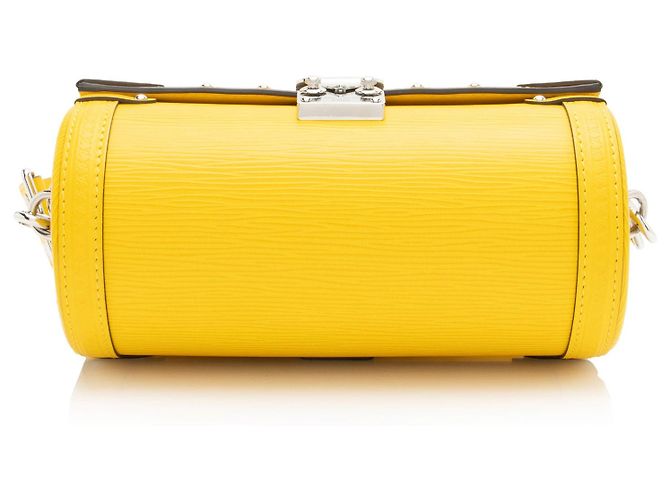 Borsa Bauletto Papillon in Pelle Epi Louis Vuitton Giallo - vista 4