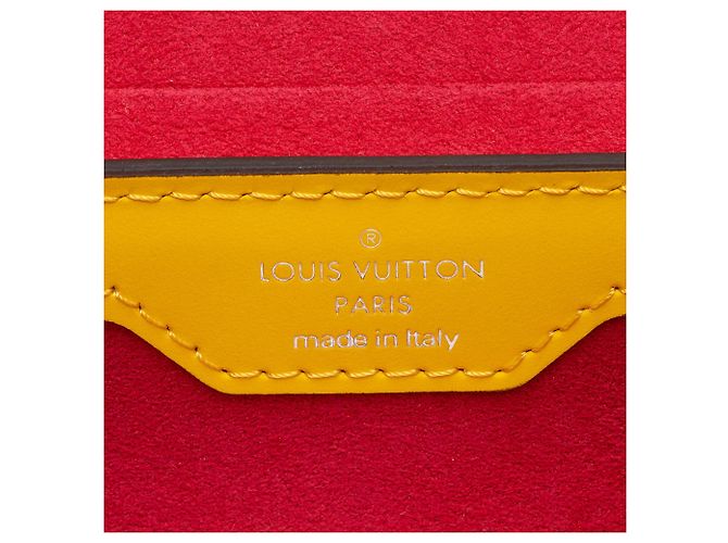 Borsa Bauletto Papillon in Pelle Epi Louis Vuitton Giallo - vista 7