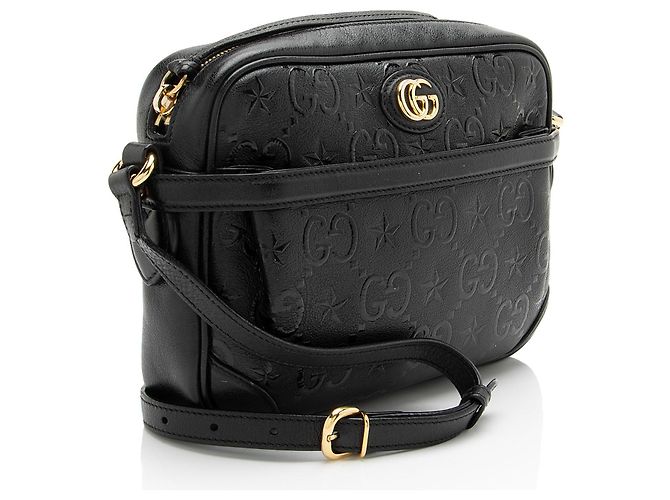Borsa a tracolla Gucci GG Leather Star Nero - vista 2