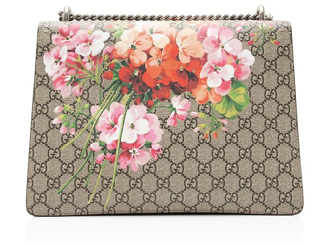 Gucci GG Supreme Blooms Dionysus Große Schultertasche Braun - Ansicht 3