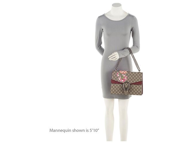 Gucci GG Supreme Blooms Dionysus Große Schultertasche Braun - Ansicht 5