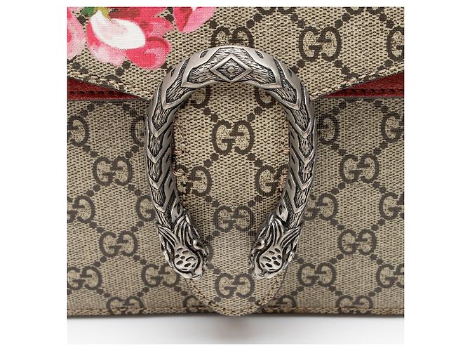 Gucci GG Supreme Blooms Dionysus Große Schultertasche Braun - Ansicht 9