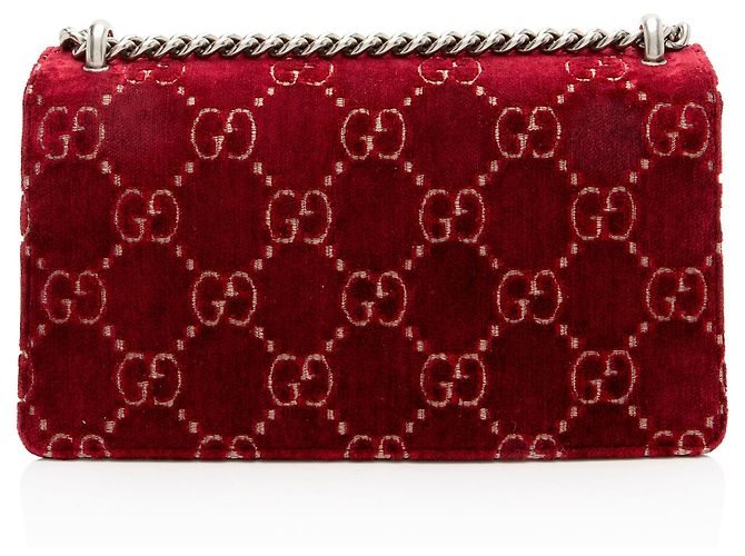 Bolso de hombro Gucci GG Velvet Crystal Dionysus Medium E/W Negro - vista 3