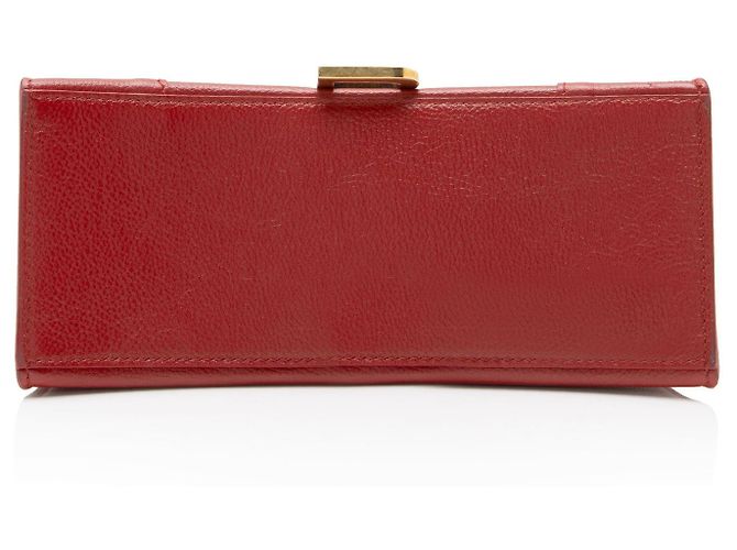 Balenciaga Borsa Hourglass Small Top Handle in pelle di vitello granulata Rosso - vista 4