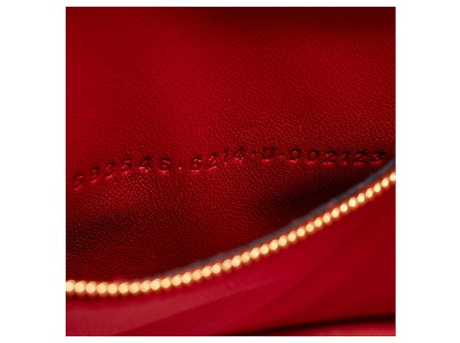 Balenciaga Borsa Hourglass Small Top Handle in pelle di vitello granulata Rosso - vista 6