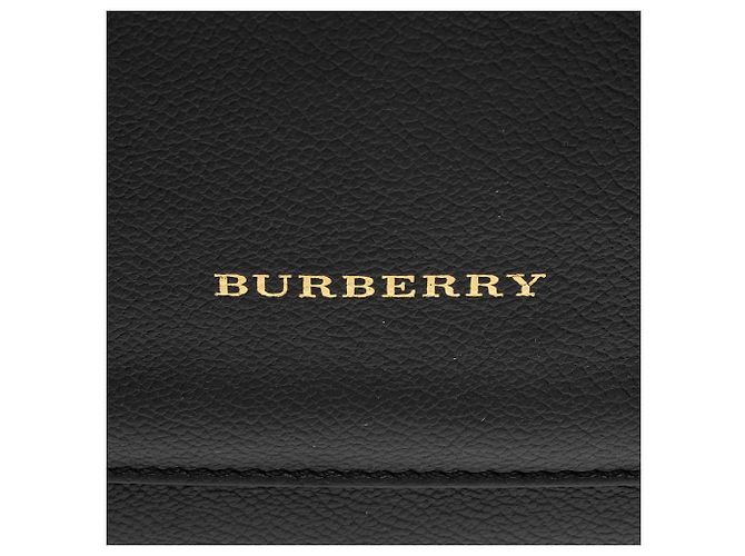 Piccola borsa hobo Burberry in pelle granulata Elmstone Nero - vista 10