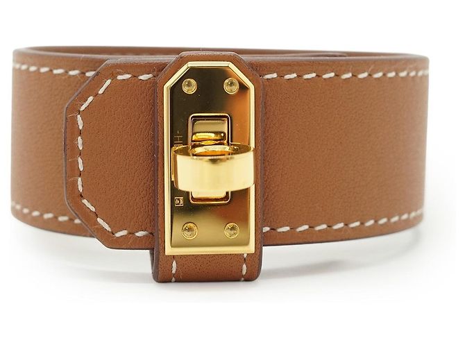 Hermès Bracciale in pelle Hermes Kelly Marrone - vista 2