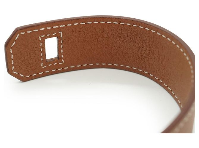Hermès Bracciale in pelle Hermes Kelly Marrone - vista 6