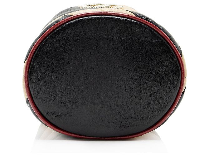 Borsa a secchiello piccola Gucci Matelasse Leather Torchon GG Marmont Marrone Beige - vista 4