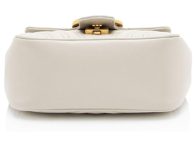 Borsa a tracolla mini square Gucci Matelasse Leather GG Marmont Grigio - vista 4