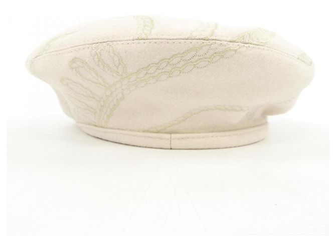 Baskenmütze SAINT-HONORE EN FINESSE Hermès Cap Beige - Ansicht 4