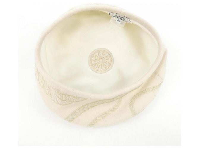 Baskenmütze SAINT-HONORE EN FINESSE Hermès Cap Beige - Ansicht 5