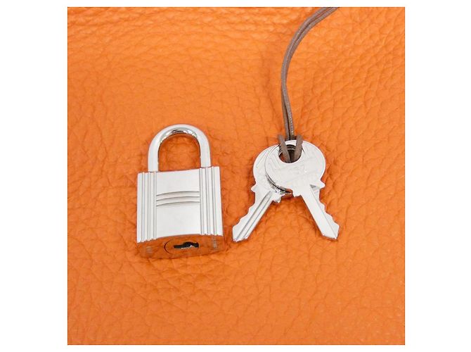 Borsa Hermès Picotin Lock PM Taurillon Clemence Arancione - vista 3