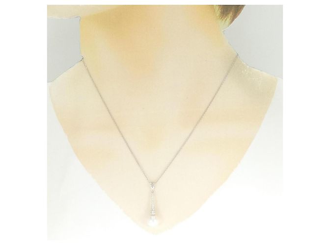 Autre Marque Collana di Perle Akoya Pt950/Pt850 Argento - vista 6