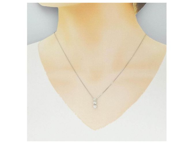 Autre Marque Collana di Diamanti PT900 PT850 Argento - vista 6