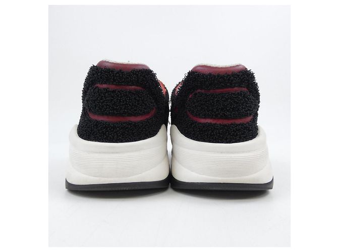Chanel bestickte Lambscalts-Sneaker Schwarz Marineblau - Ansicht 5