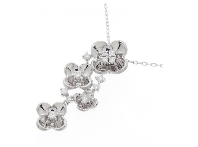 Autre Marque Collana Flower in Diamanti Au750 Argento - vista 3
