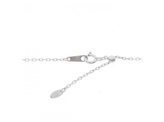 Autre Marque Collana Flower in Diamanti Au750 Argento - vista 5