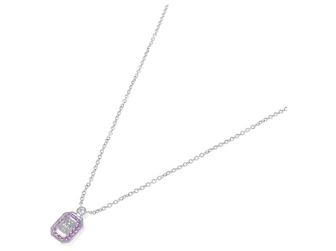 Collar Harry Winston de platino con logotipo HW Plata - vista 2
