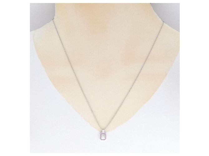 Collar Harry Winston de platino con logotipo HW Plata - vista 6